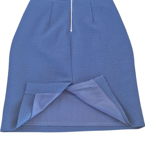 J Crew Portfolio Dress Matelasse Classic Sheath Lined Office Navy 4 Sleeveless - Picture 8 of 16